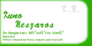 kuno meszaros business card
